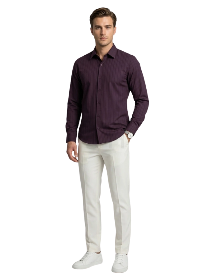 V-Neck Pure Cotton T-shirt