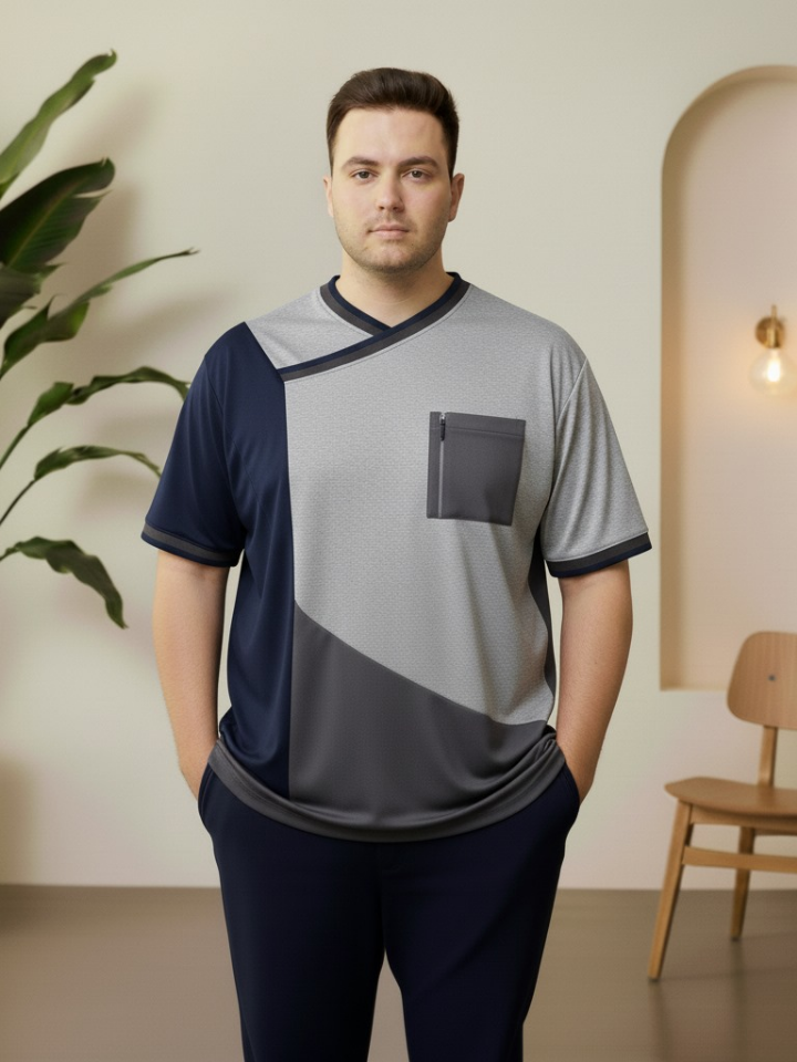 Men's Color Block Sports T-Shirt | Modern Athletic Wear